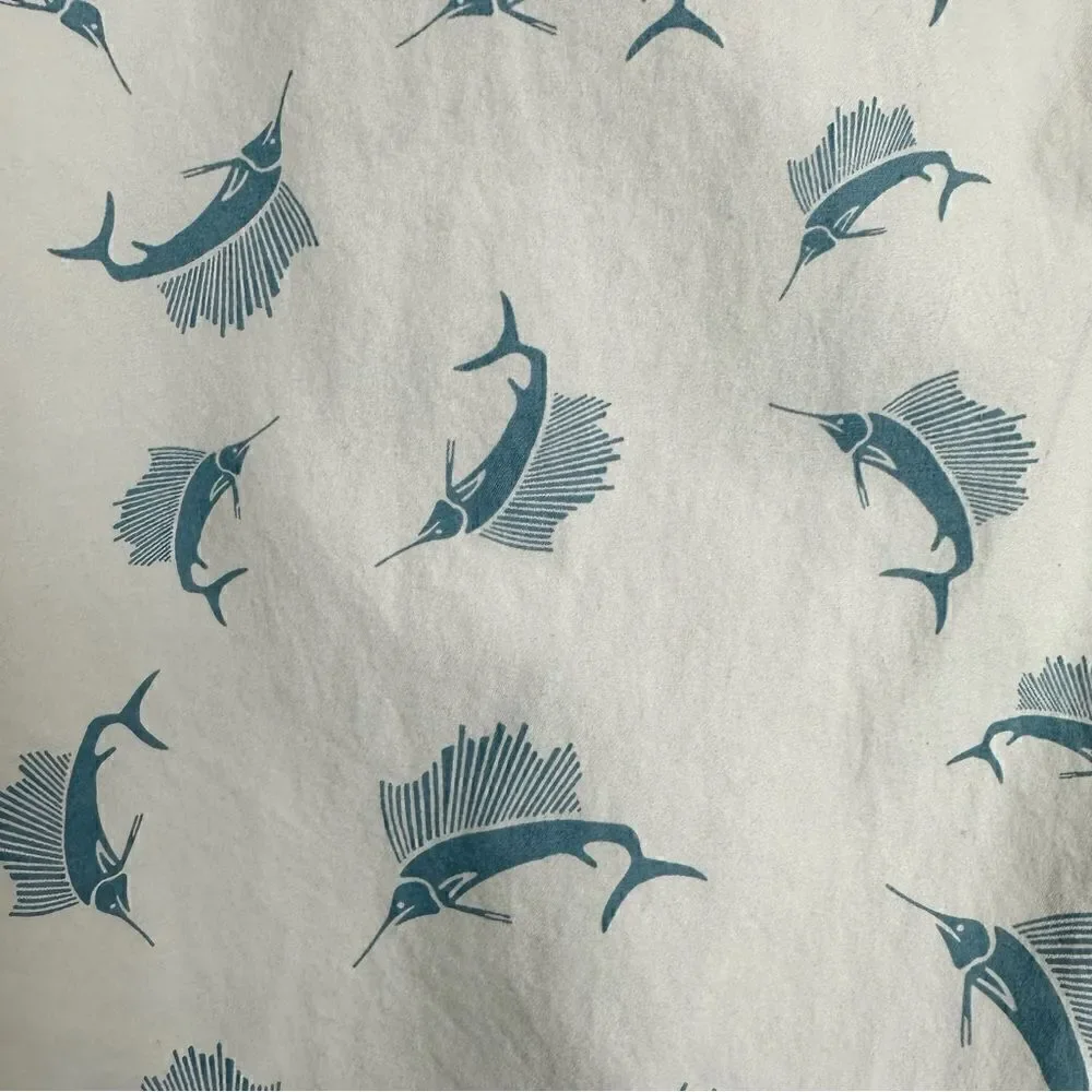 J. Crew Sword Fish Pattern Button Down Men’s Shirt